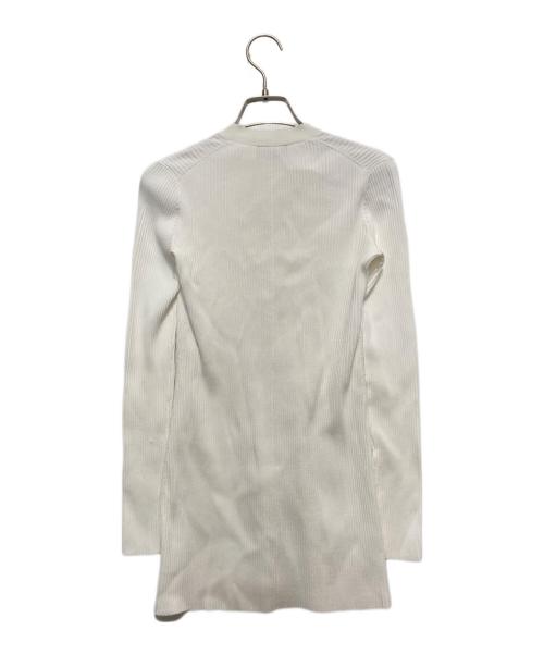 theory（セオリー）theory (セオリー) Wooster Crepe Knit BUTTON RIB CARD ホワイト サイズ:Pの古着・服飾アイテム