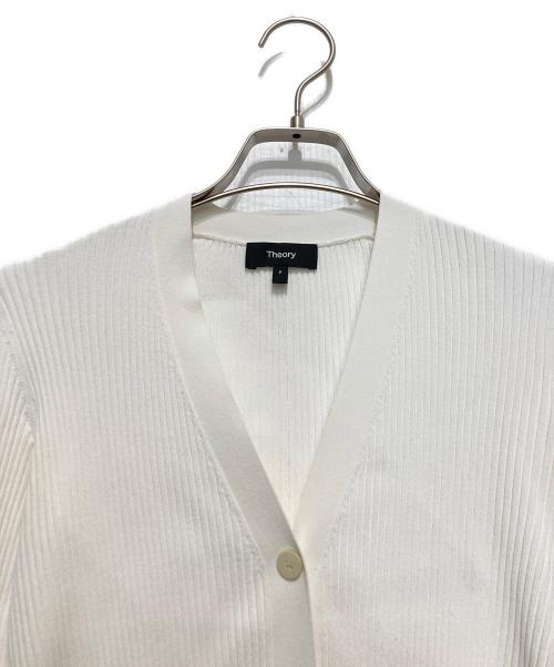 theory（セオリー）theory (セオリー) Wooster Crepe Knit BUTTON RIB CARD ホワイト サイズ:Pの古着・服飾アイテム