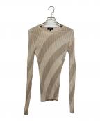 theoryセオリー）の古着「Silken Royale/Rib Intsia PO シルクニット」｜ベージュ