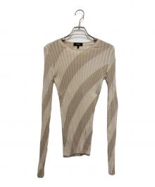 theory（セオリー）の古着「Silken Royale/Rib Intsia PO シルクニット」｜ベージュ