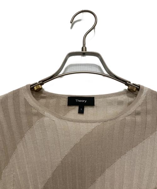theory（セオリー）theory (セオリー) Silken Royale/Rib Intsia PO シルクニット ベージュ サイズ:Sの古着・服飾アイテム
