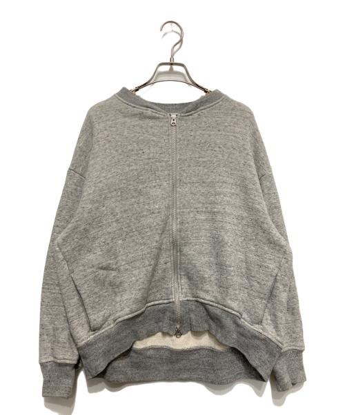 Americana（アメリカーナ）Americana (アメリカーナ) MA-1型バックワッペンジップアップスウェット グレー サイズ:不明の古着・服飾アイテム