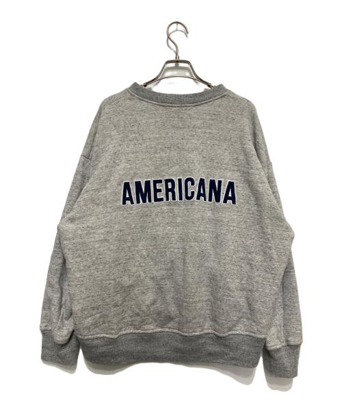 Americana（アメリカーナ）Americana (アメリカーナ) MA-1型バックワッペンジップアップスウェット グレー サイズ:不明の古着・服飾アイテム
