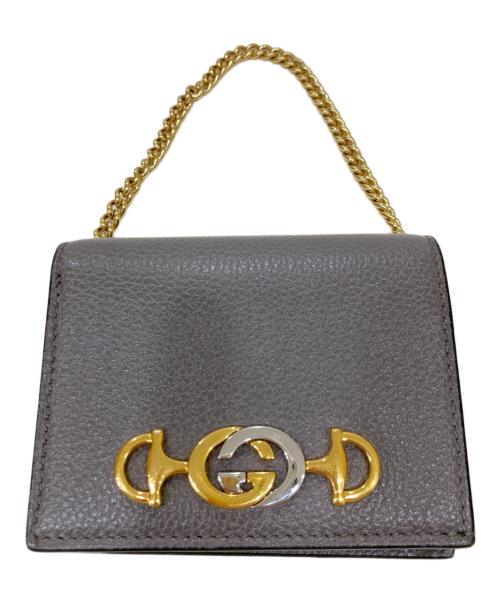 GUCCI（グッチ）GUCCI (グッチ) ミニチェーンウォレット グレーの古着・服飾アイテム