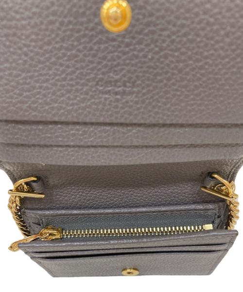 GUCCI（グッチ）GUCCI (グッチ) ミニチェーンウォレット グレーの古着・服飾アイテム