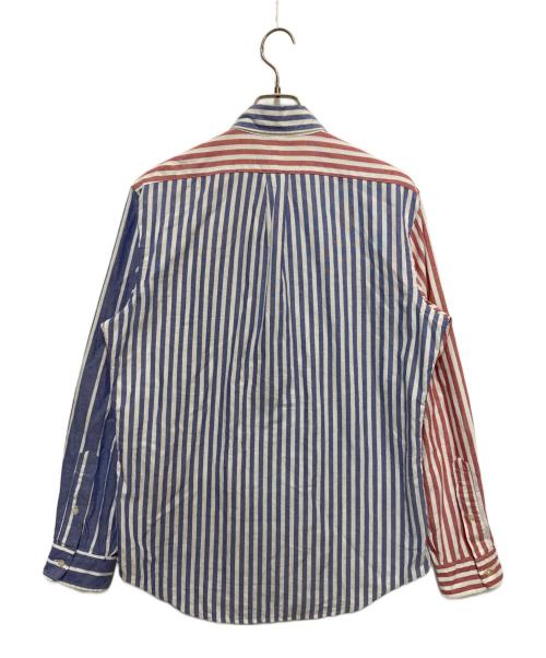 POLO RALPH LAUREN（ポロ・ラルフローレン）POLO RALPH LAUREN (ポロ・ラルフローレン) CLASSIC FIT STRIPED OXFORD FUN SHIRT ピンク×ブルー サイズ:Mの古着・服飾アイテム