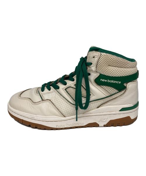 NEW BALANCE（ニューバランス）NEW BALANCE (ニューバランス) Aime Leon Dore (エメ レオン ドレ) ハイカットスニーカー グリーン×アイボリー サイズ:29の古着・服飾アイテム
