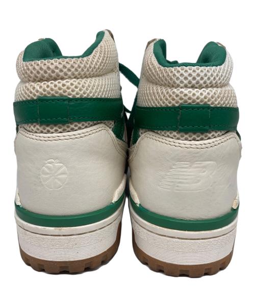 NEW BALANCE（ニューバランス）NEW BALANCE (ニューバランス) Aime Leon Dore (エメ レオン ドレ) ハイカットスニーカー グリーン×アイボリー サイズ:29の古着・服飾アイテム