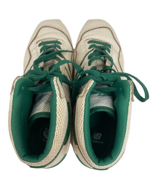 NEW BALANCE（ニューバランス）NEW BALANCE (ニューバランス) Aime Leon Dore (エメ レオン ドレ) ハイカットスニーカー グリーン×アイボリー サイズ:29の古着・服飾アイテム