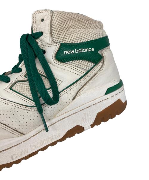 NEW BALANCE（ニューバランス）NEW BALANCE (ニューバランス) Aime Leon Dore (エメ レオン ドレ) ハイカットスニーカー グリーン×アイボリー サイズ:29の古着・服飾アイテム