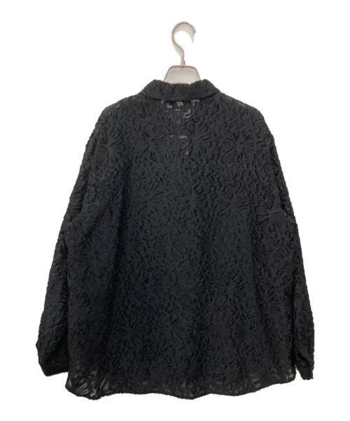 INDIVI（インディヴィ）INDIVI (インディヴィ) ジャカードレースブラウス ブラック サイズ:13 未使用品の古着・服飾アイテム