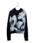 TAAKK（ターク）の古着「FLOWER PRINT JERSEY HOODIE」｜ブラック