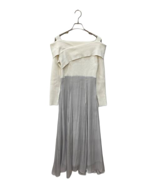 CELFORD（セルフォード）CELFORD (セルフォード) ニットドッキングワンピース ホワイト サイズ:36の古着・服飾アイテム