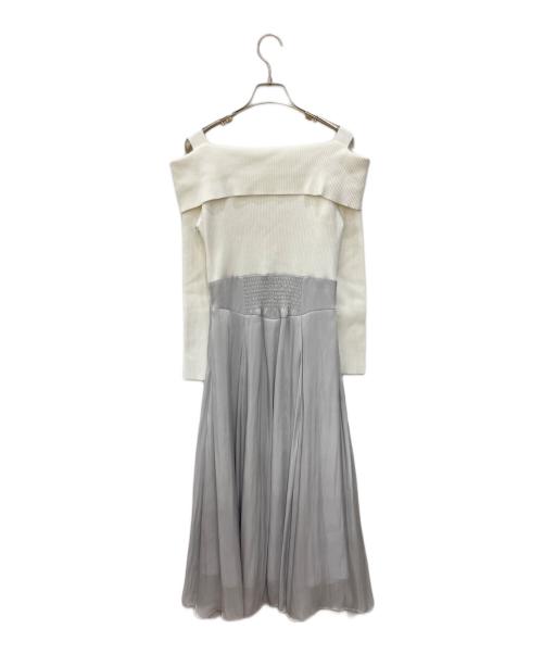 CELFORD（セルフォード）CELFORD (セルフォード) ニットドッキングワンピース ホワイト サイズ:36の古着・服飾アイテム