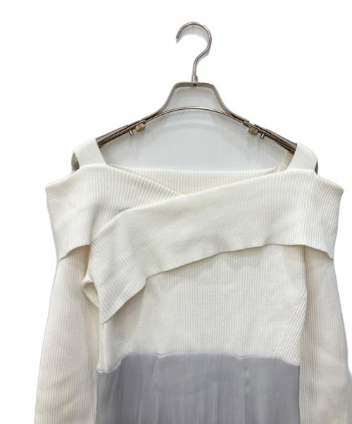 CELFORD（セルフォード）CELFORD (セルフォード) ニットドッキングワンピース ホワイト サイズ:36の古着・服飾アイテム