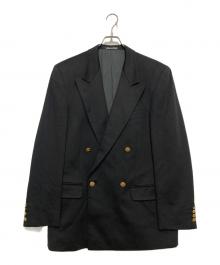 VALENTINO UOMO（ヴァレンティノ ウモ）の古着「カシミヤ金釦ダブルジャケット」｜ブラック