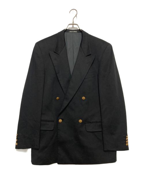 VALENTINO UOMO（ヴァレンティノ ウモ）VALENTINO UOMO (ヴァレンティノ ウモ) カシミヤ金釦ダブルジャケット ブラック サイズ:38の古着・服飾アイテム