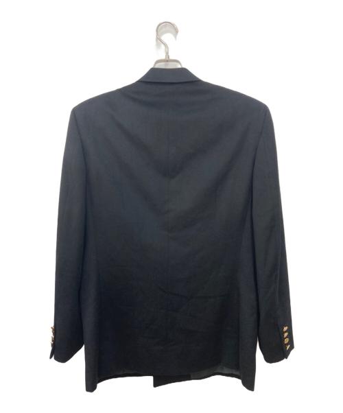 VALENTINO UOMO（ヴァレンティノ ウモ）VALENTINO UOMO (ヴァレンティノ ウモ) カシミヤ金釦ダブルジャケット ブラック サイズ:38の古着・服飾アイテム