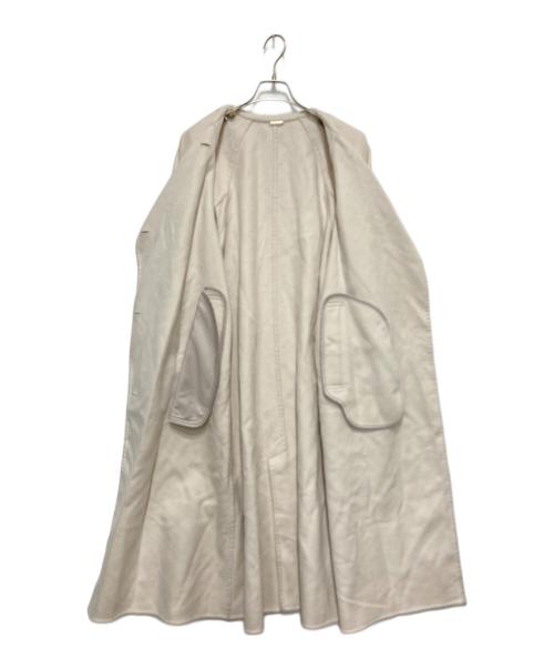 Snidel（スナイデル）Snidel (スナイデル) ウロコカシミヤロングコート ホワイトの古着・服飾アイテム