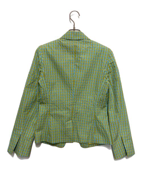 ETRO（エトロ）ETRO (エトロ) 1Bストライプシアサッカージャケット グリーン サイズ:40の古着・服飾アイテム
