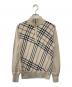 BURBERRY LONDON（バーバリーロンドン）の古着「ノヴァチェックハーフジップニット」｜ベージュ