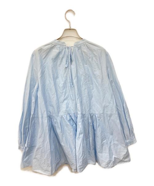 Sono（ソーノ）Sono (ソーノ) 2WAY リンクルローン フレアブラウス スカイブルー サイズ:1の古着・服飾アイテム