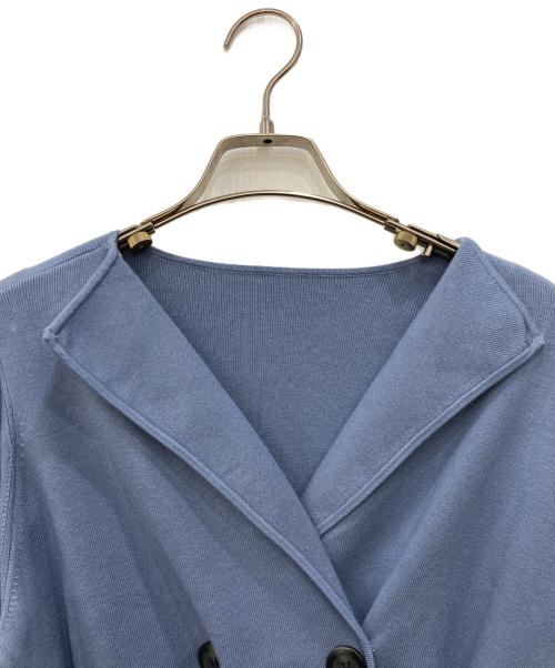 CELFORD（セルフォード）CELFORD (セルフォード) トレンチ風ニットタイトワンピース スカイブルー サイズ:36 未使用品の古着・服飾アイテム