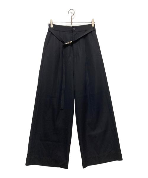 Ujoh（ウジョー）UJOH (ウジョー) ベルテッドワイドパンツ ブラック サイズ:2の古着・服飾アイテム
