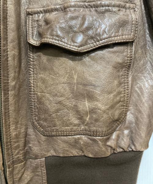 vintage fifty five  inc（ヴィンテージ フィフティ ファイブ インク）vintage fifty five  inc (ヴィンテージ フィフティ ファイブ インク) レザージャケット ブラウン サイズ:XXLの古着・服飾アイテム