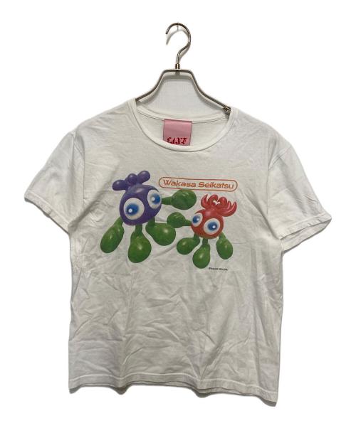 LANE（レーン）LANE (レーン) プリントTシャツ ホワイト サイズ:Mの古着・服飾アイテム