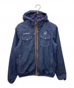 HYDROGEN×K-WAYハイドロゲン×ケイウェイ）の古着「デニム×ナイロンリバーシブルジャケット」｜ネイビー