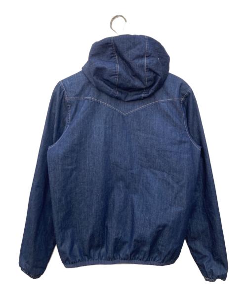 HYDROGEN（ハイドロゲン）HYDROGEN (ハイドロゲン) K-way (ケイウェイ) デニム×ナイロンリバーシブルジャケット ネイビー サイズ:Ｍの古着・服飾アイテム