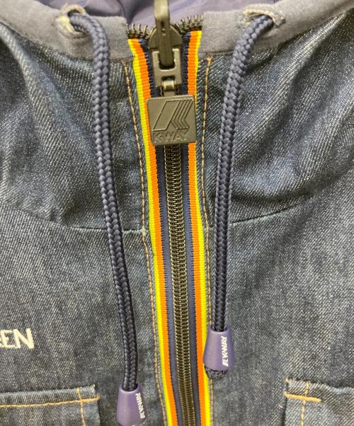 HYDROGEN（ハイドロゲン）HYDROGEN (ハイドロゲン) K-way (ケイウェイ) デニム×ナイロンリバーシブルジャケット ネイビー サイズ:Ｍの古着・服飾アイテム