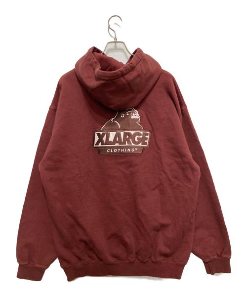 X-LARGE（エクストララージ）X-LARGE (エクストララージ) Logo Embroidery Hoodie ブラウン サイズ:L 未使用品の古着・服飾アイテム