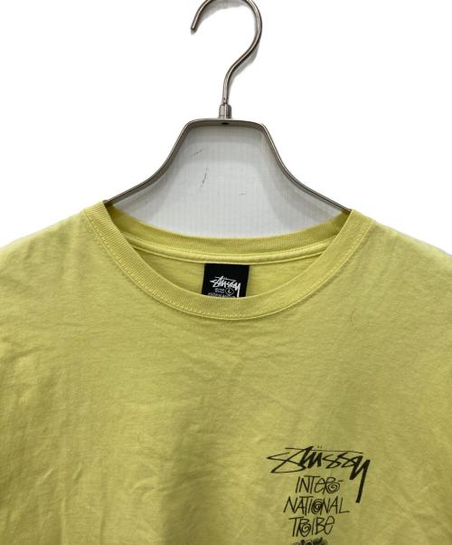 stussy（ステューシー）stussy (ステューシー) TRIBE STACK TEE トライブ スタック ティー イエロー サイズ:Ｌの古着・服飾アイテム