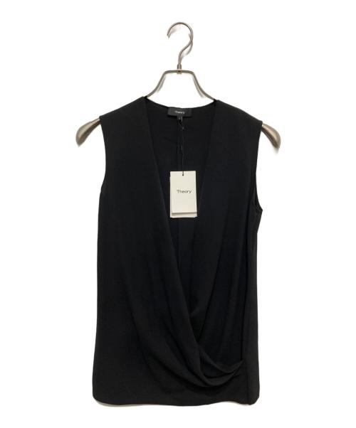 theory（セオリー）theory (セオリー) DRAPED SHELL ブラウス ブラック サイズ:ｓ 未使用品の古着・服飾アイテム