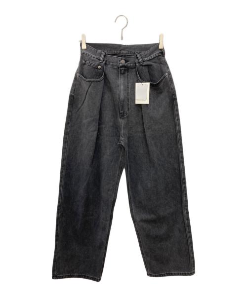 machatt（マチャット）machatt (マチャット) ウエストタックデニムデニムパンツ グレー サイズ:36 未使用品の古着・服飾アイテム