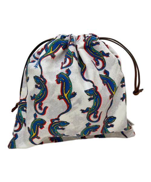 LOEWE（ロエベ）LOEWE (ロエベ) ドローストリングポーチ アイボリーの古着・服飾アイテム