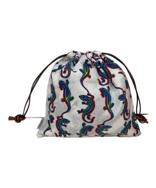 LOEWE（ロエベ）LOEWE (ロエベ) ドローストリングポーチ アイボリーの古着・服飾アイテム