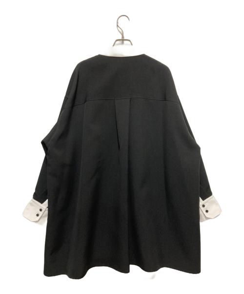 machatt（マチャット）machatt (マチャット) ダブルクロスバイカラードレスワンピース ブラック サイズ:Fの古着・服飾アイテム