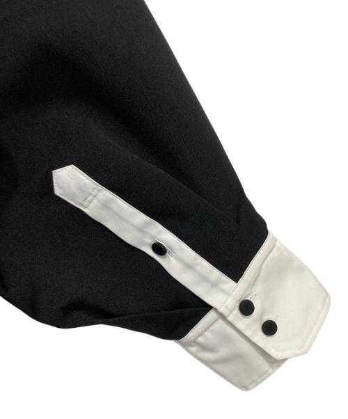 machatt（マチャット）machatt (マチャット) ダブルクロスバイカラードレスワンピース ブラック サイズ:Fの古着・服飾アイテム