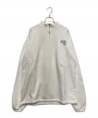 SEAシー）の古着「コットン ハーフジップ スウェット プルオーバー」｜ホワイト