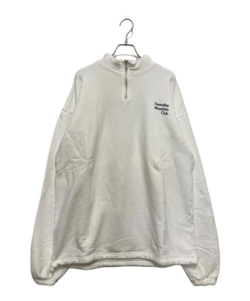 SEA（シー）SEA (シー) コットン ハーフジップ スウェット プルオーバー ホワイト サイズ:FREE 未使用品の古着・服飾アイテム