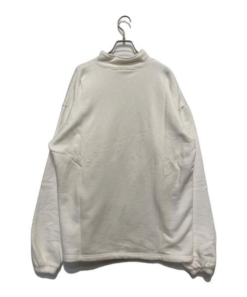 SEA（シー）SEA (シー) コットン ハーフジップ スウェット プルオーバー ホワイト サイズ:FREE 未使用品の古着・服飾アイテム