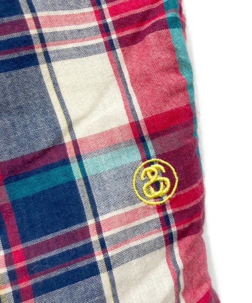 stussy（ステューシー）stussy (ステューシー) リンクロゴマドラスショートパンツ レッド×ネイビー サイズ:32の古着・服飾アイテム