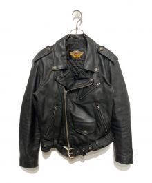 HARLEY-DAVIDSON（ハーレーダビッドソン）の古着「ダブルライダースジャケット」｜ブラック
