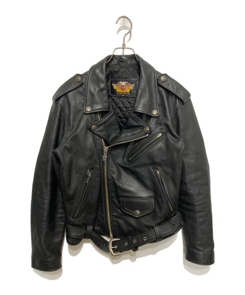 HARLEY-DAVIDSON（ハーレーダビッドソン）HARLEY-DAVIDSON (ハーレーダビッドソン) ダブルライダースジャケット ブラック サイズ:Mの古着・服飾アイテム