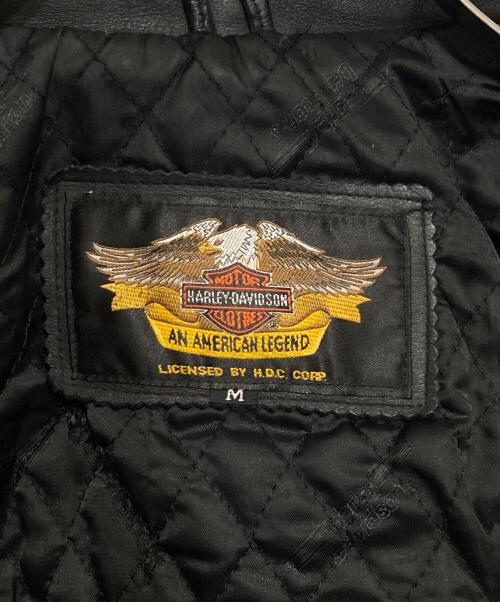 HARLEY-DAVIDSON（ハーレーダビッドソン）HARLEY-DAVIDSON (ハーレーダビッドソン) ダブルライダースジャケット ブラック サイズ:Mの古着・服飾アイテム