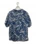 BLUE BLUE (ブルーブルー) OPEN COLLAR SS SHIRT ブルー×ホワイト サイズ:3：7000円