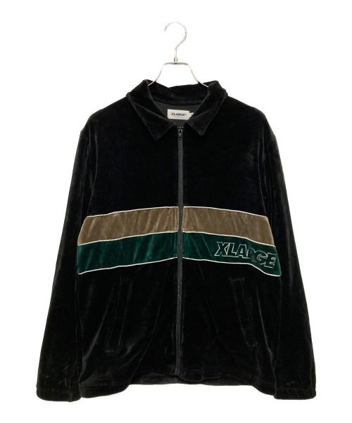 X-LARGE（エクストララージ）X-LARGE (エクストララージ) ベロアジャケット ブラック サイズ:Mの古着・服飾アイテム